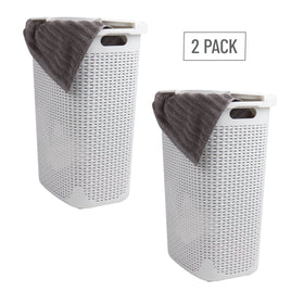 Mind Reader narrow tall bin fits bathrooms and closets.