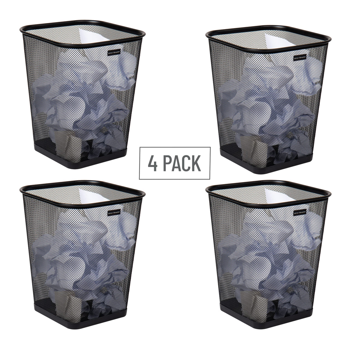 Mind Reader reusable waste bins, promote simple recycling with clear visibility and airflow.