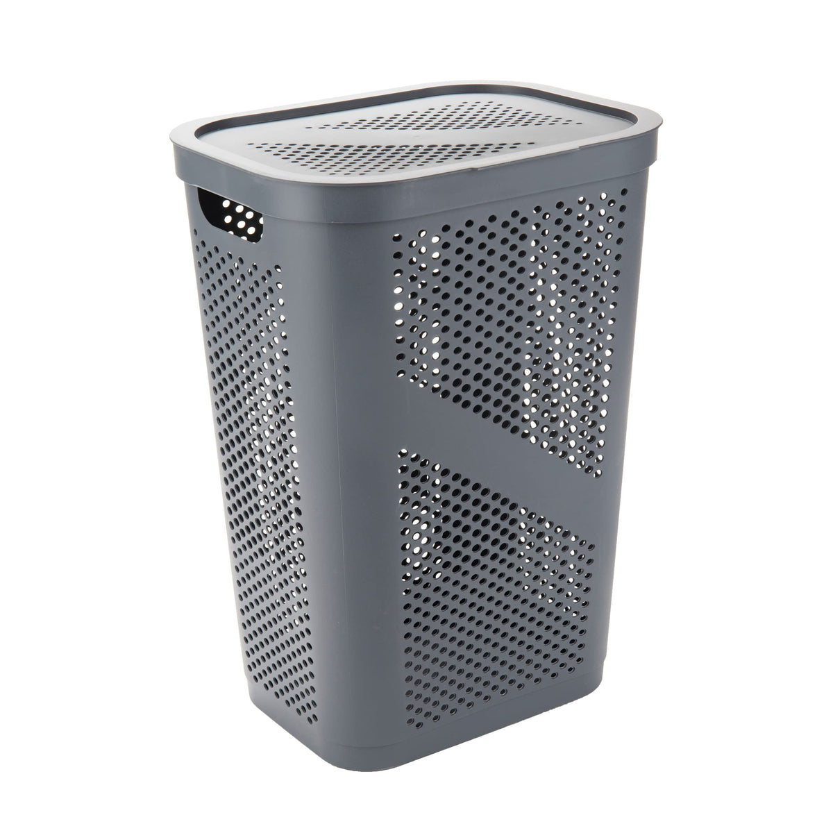 Mind Reader Slim Laundry Hamper closet setup demonstrates quick organization.
