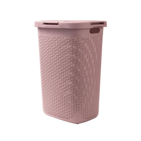 Mind Reader Slim Laundry Hamper in narrow spaces ideal for bathrooms and closets.