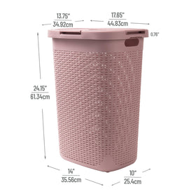 Mind Reader Slim Laundry Hamper open cutout pattern enhances airflow and odor control.