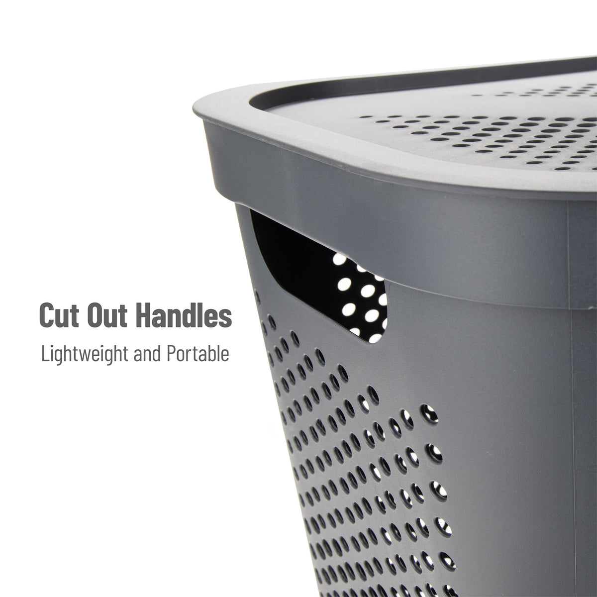 Mind Reader Slim Laundry Hamper space-saving design fits tight closets and bathrooms.