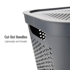 Mind Reader Slim Laundry Hamper space-saving design fits tight closets and bathrooms.