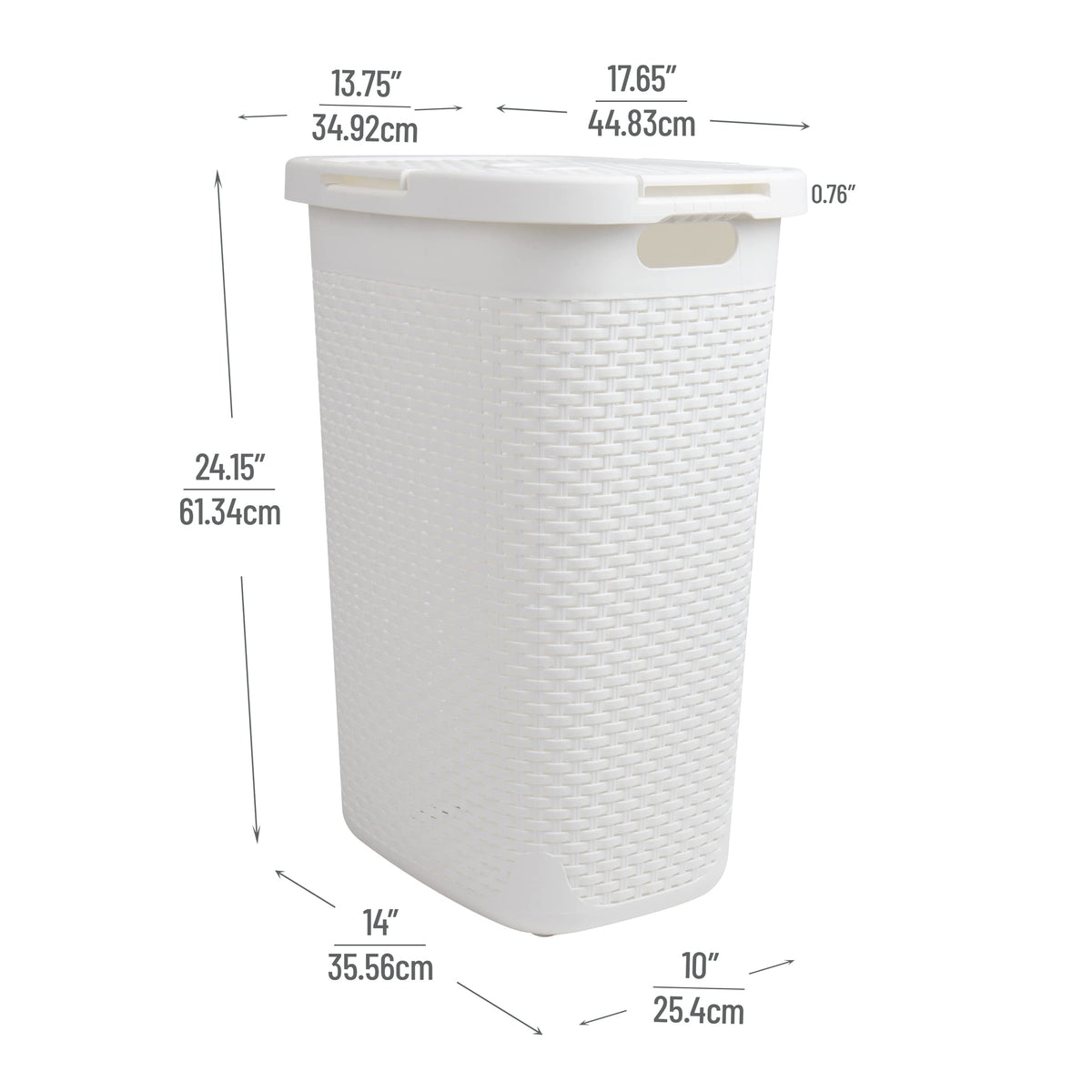 Mind Reader tapered design helps fit into narrow spaces.