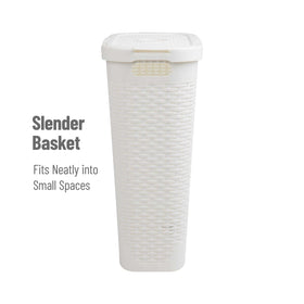 Mind Reader two-pack hampers offer organized laundry sorting in small rooms.