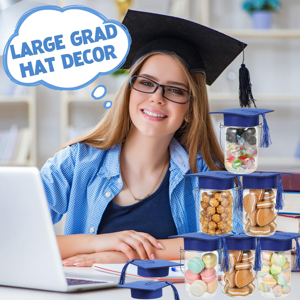 Mindsoft cap lid with tassel enhances party ambiance and photo-worthy moments.