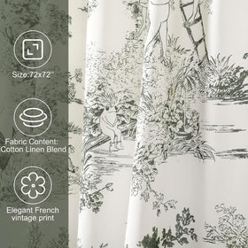 Mindsoft cotton linen blend shower curtain 72x72 inch ready for quick refresh