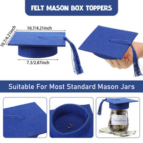 Mindsoft graduation decor lid fits standard jars, easy to move for dynamic tables.