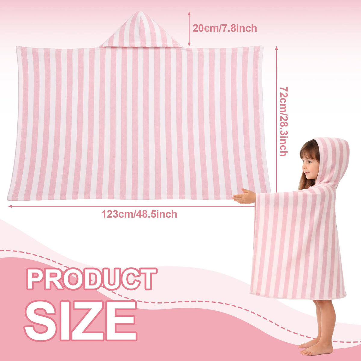 Mindsoft Muslin Hooded Towel pink hood detail highlights secure wrap for cozy comfort.