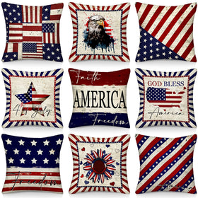 Mindsoft patriotic pillow covers 18x18 collection adds festive flair to living rooms