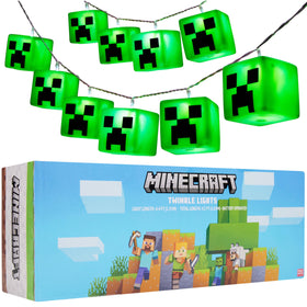 Minecraft Creeper LED lights provide cordless bedroom ambiance with fun pixel vibes.