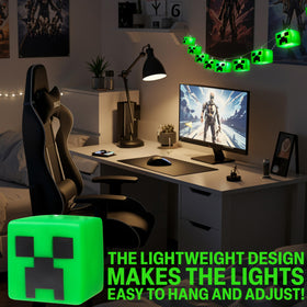 Minecraft gamer gift idea lights add playful decor for kids.