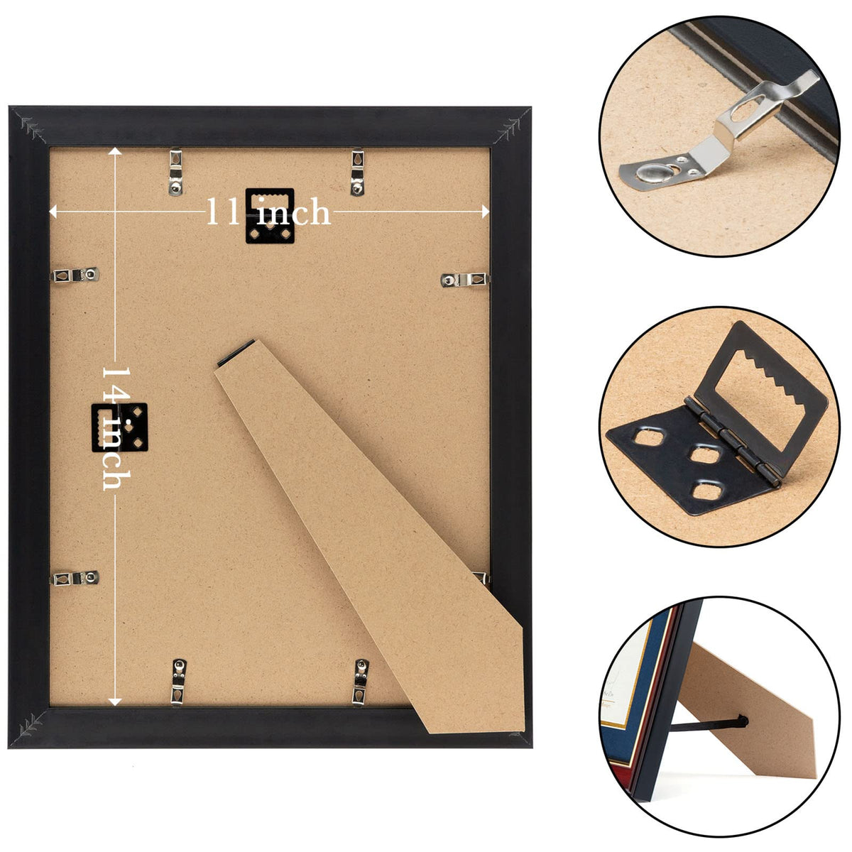 Minesaxel diploma frame opening 8-5x11 for certificate insertion