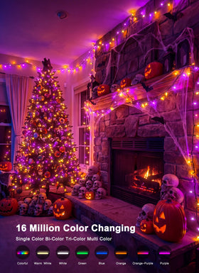 Minetom RGB fairy lights with remote for easy color control.