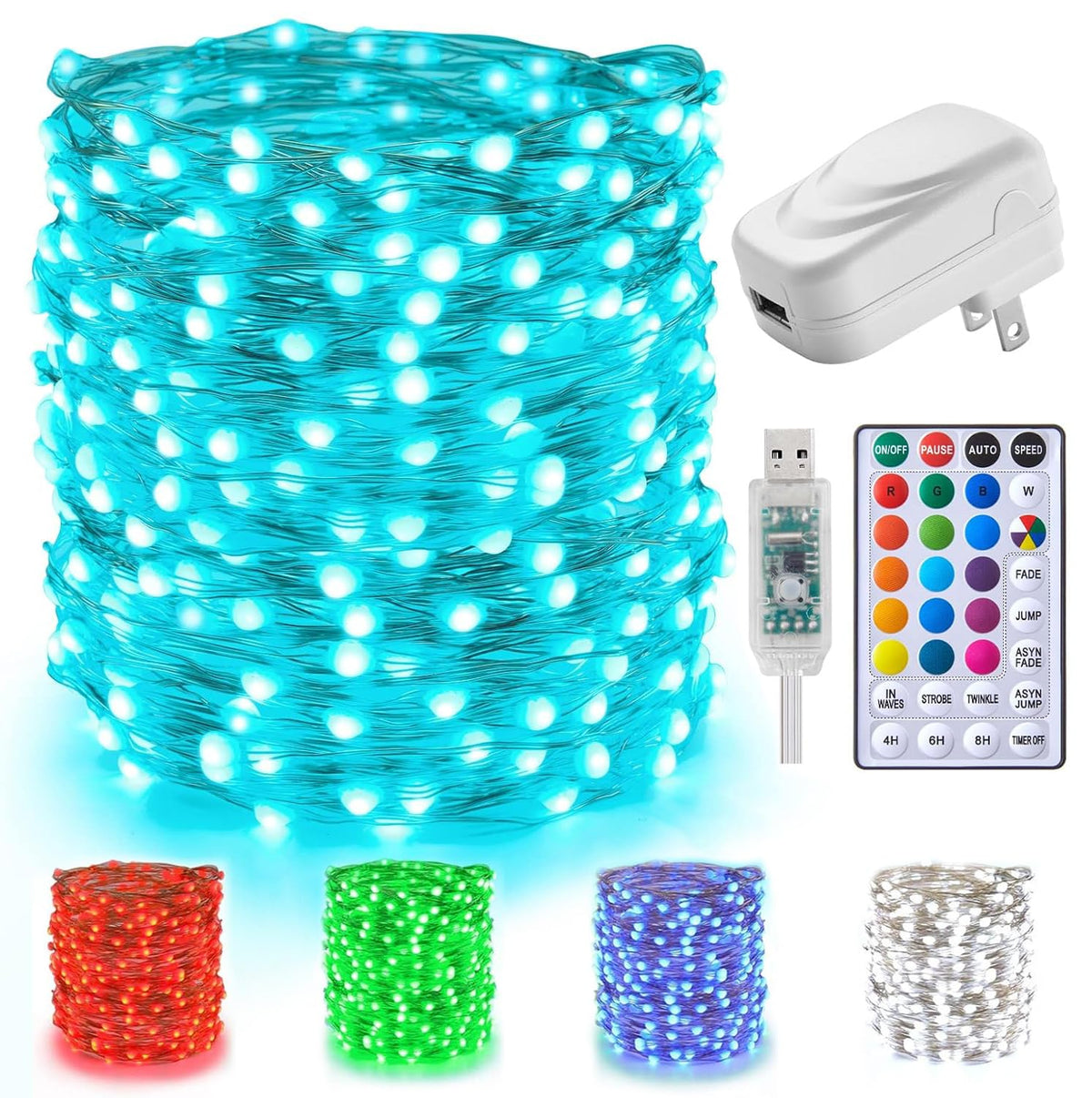 Minetom color-changing fairy lights 66 ft for versatile indoor and outdoor decor.