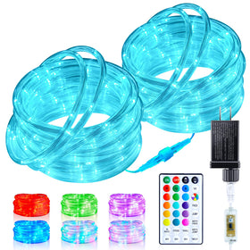 Minetom color changing rope lights outdoor 66ft with remote for flexible patio illumination.