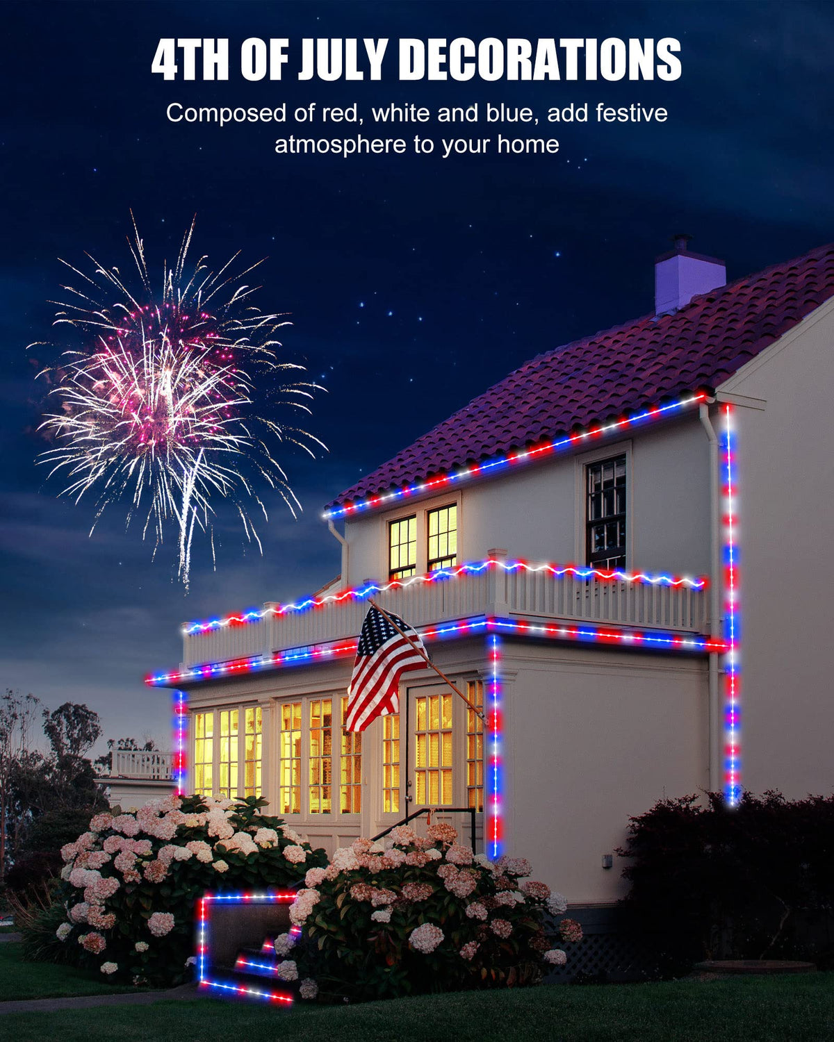 Minetom connectable rope lights demonstrate end-to-end expansion up to six sets.