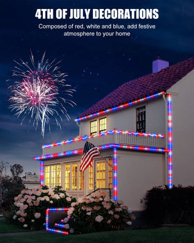 Minetom connectable rope lights demonstrate end-to-end expansion up to six sets.