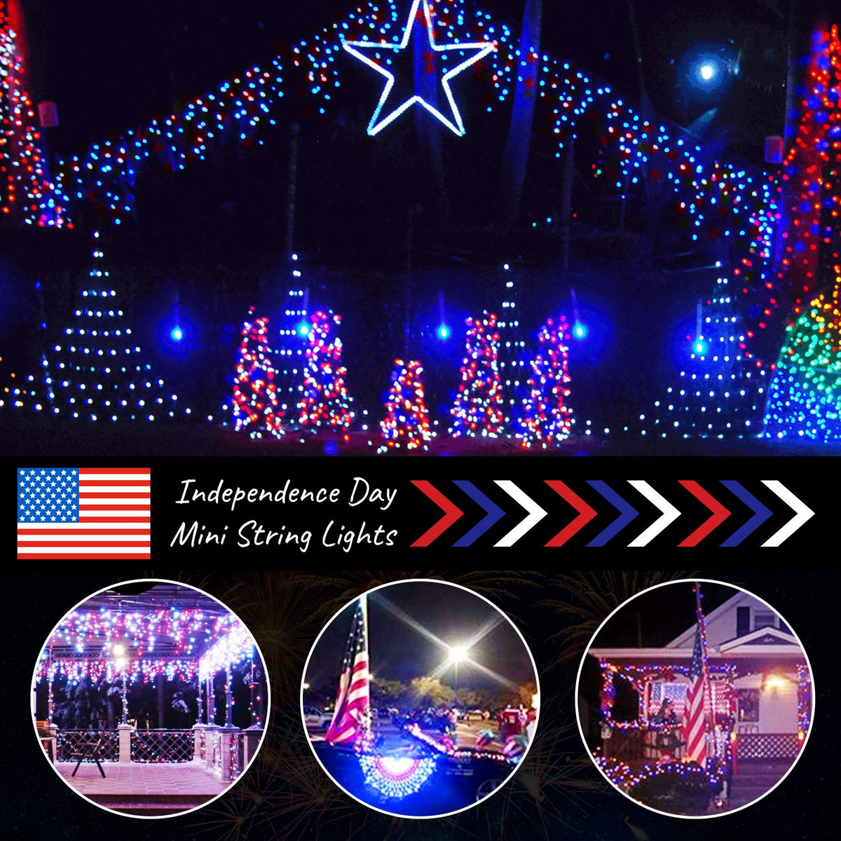 Minetom indoor-outdoor decor lights offer flexible placement on trees and railings