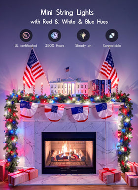 Minetom 200-bulb lights suitable for indoor and outdoor holiday decorating.