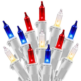 Minetom patriotic lights 200-count on 40-foot length for versatile outdoor decor