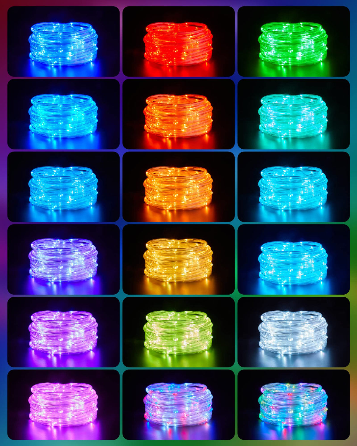 Minetom remote control 7 modes for various ambiance and holiday effects.