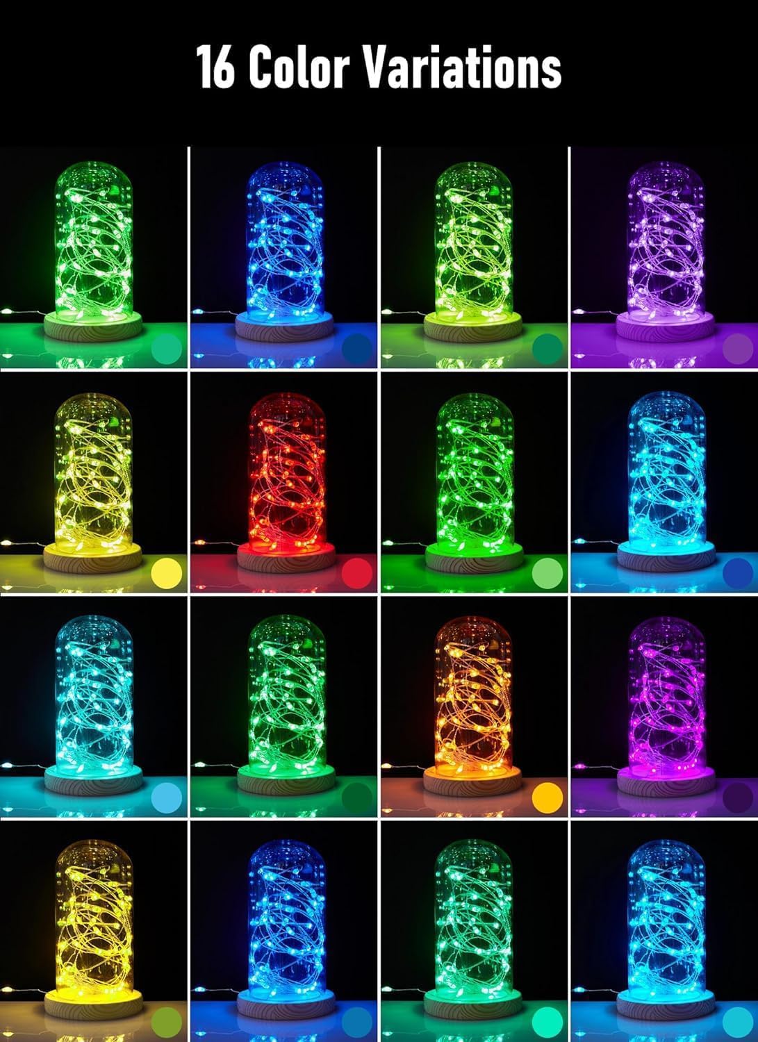 Minetom remote control operation to switch colors and light modes.