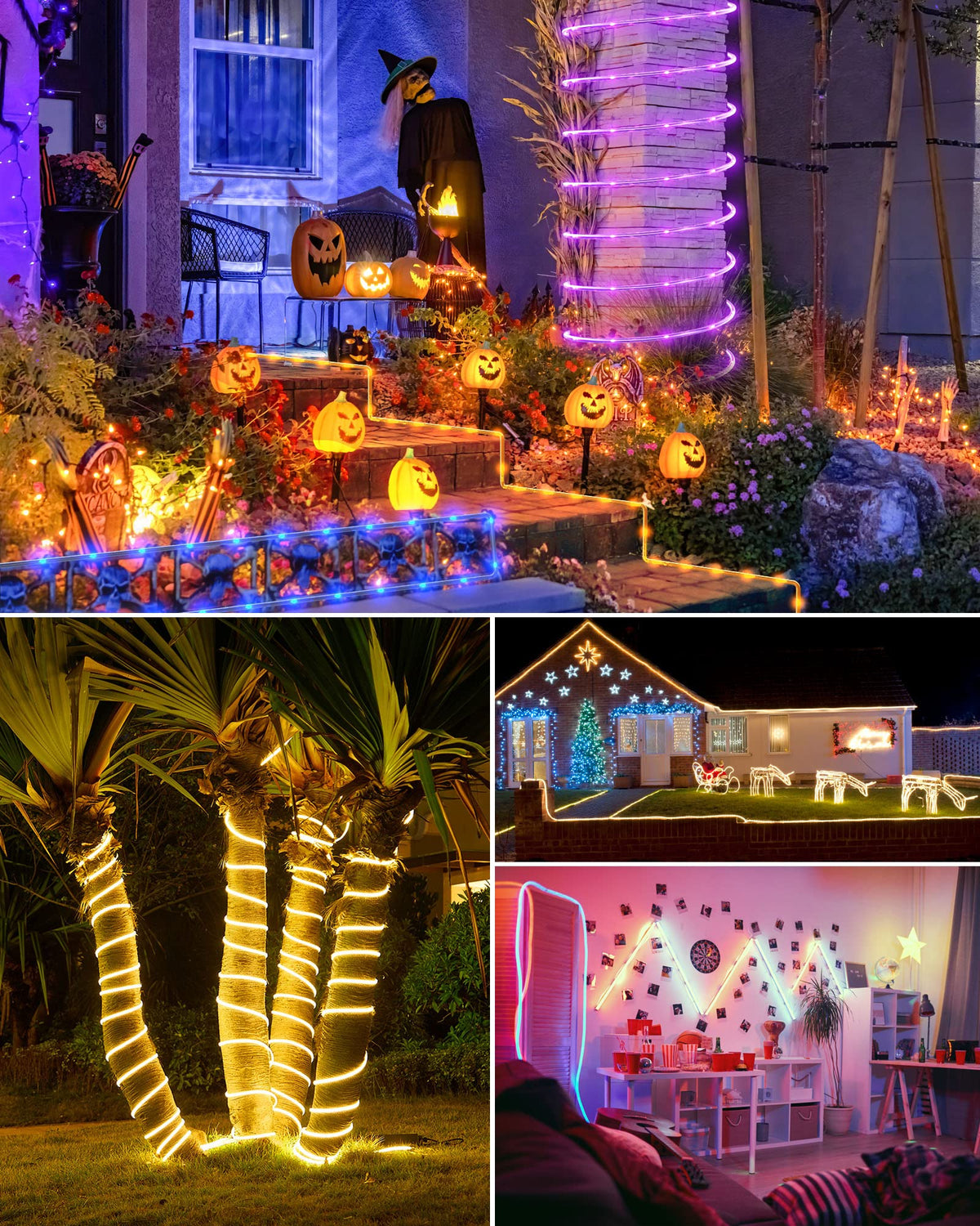 Minetom wrap around tree or fence for festive lighting.