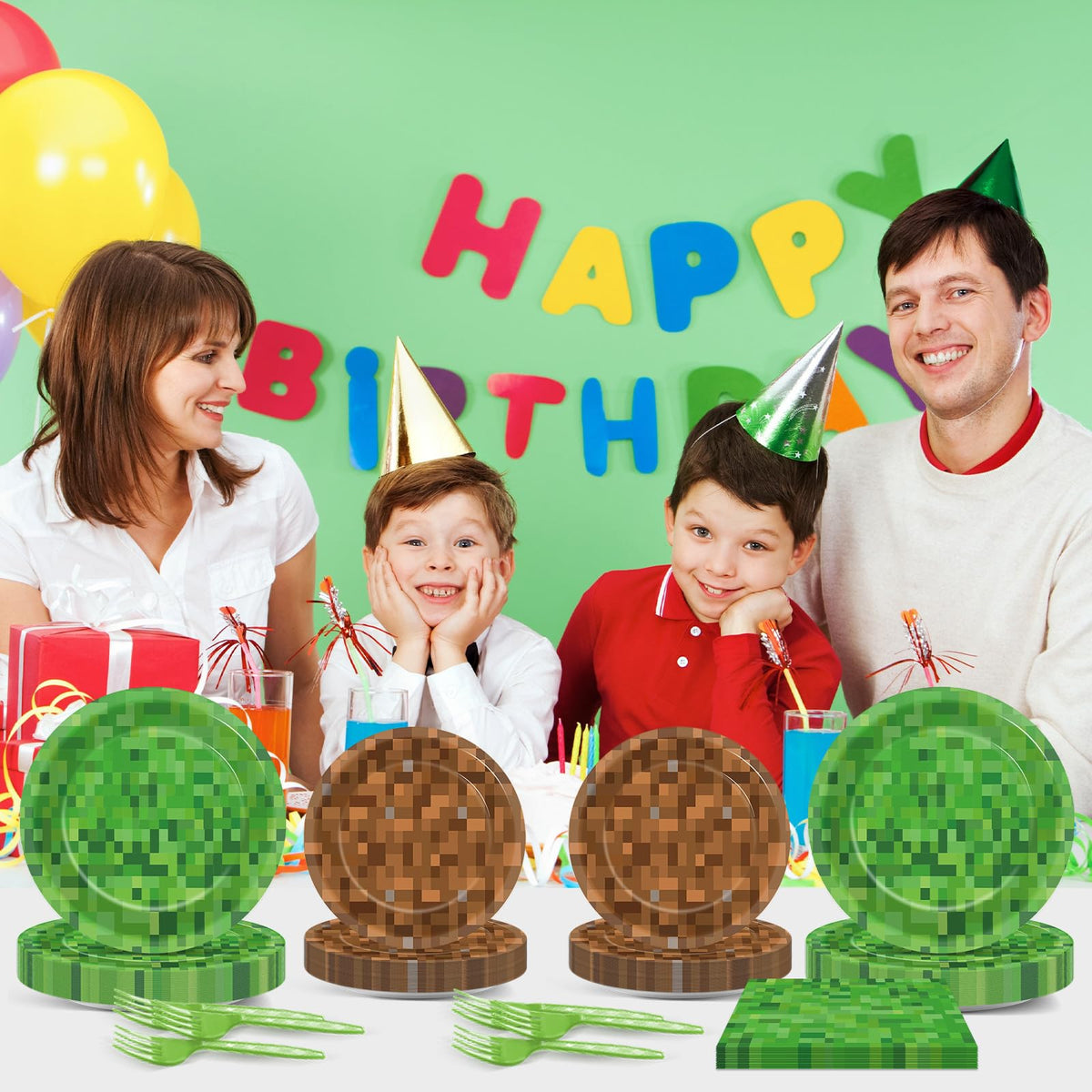 MinFyberd Pixel tableware set enables easy disposal after celebrations