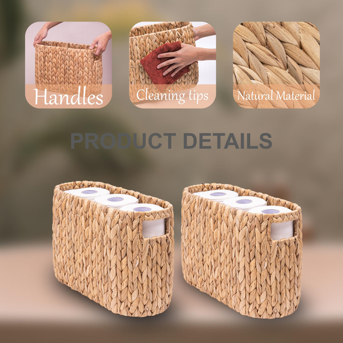 MINHKUST water hyacinth weave adds natural texture to bathroom decor