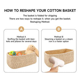 MiniArk machine-washable storage baskets for easy care.