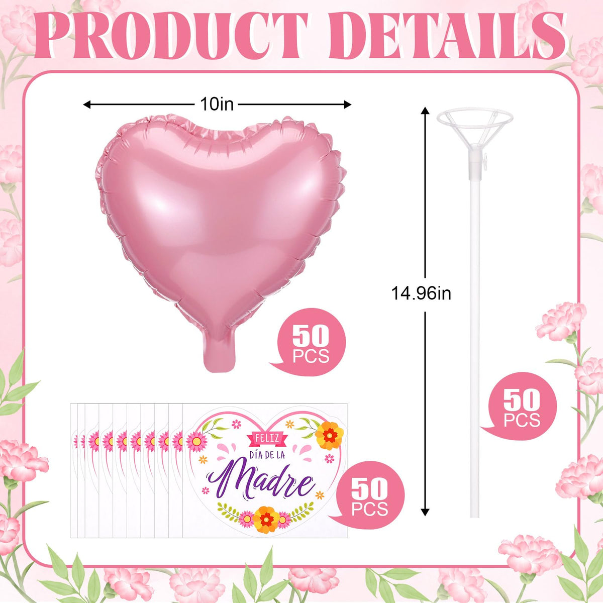 MiniInflat clear balloon sticks support stable, coordinated centerpieces.