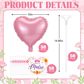 MiniInflat clear balloon sticks support stable, coordinated centerpieces.