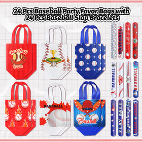 MiniInflat baseball gift bags measure 7.87 x 7.87 x 5.91 inches.