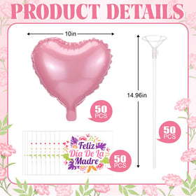 MiniInflat balloon sticks keep balloons upright for a clean table display.