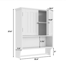 Close-up of towel rack on Mino Kesper cabinet for quick access