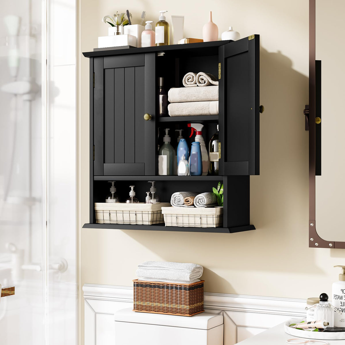 Mino Kesper cabinet fits many spaces with 23.6 by 21.5 by 7.8 inches