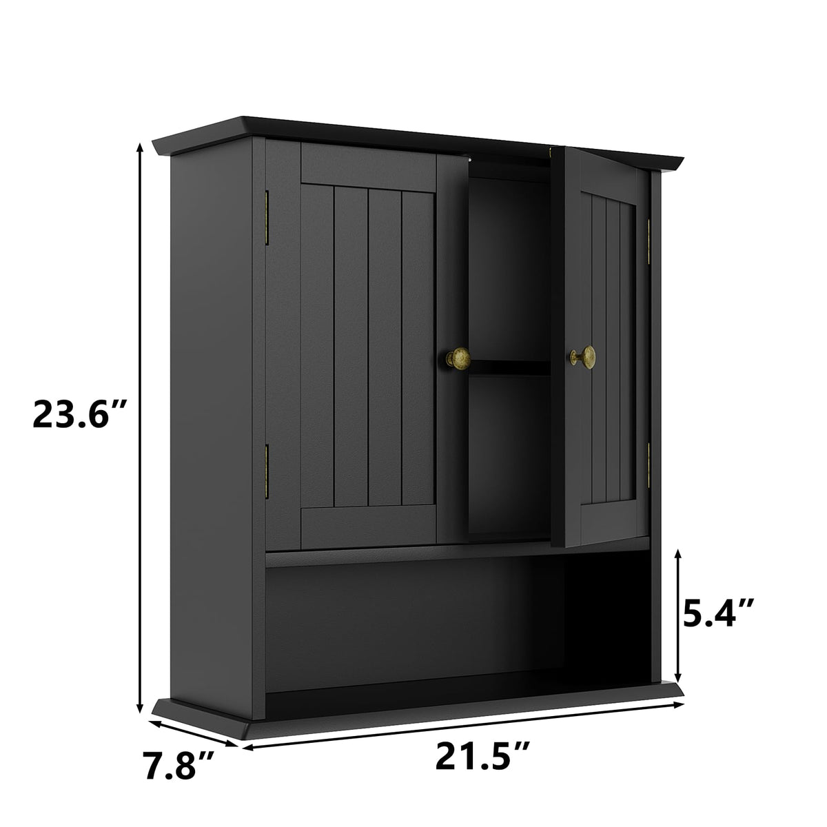 Mino Kesper cabinet interior includes adjustable shelf for flexible storage options