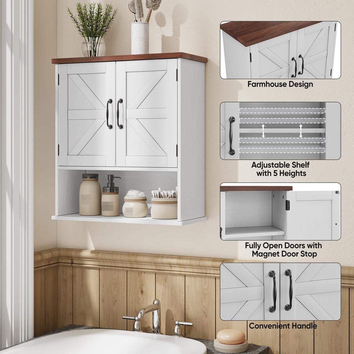 Mino Kesper open shelf blends decor with practical bathroom storage