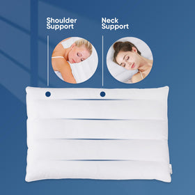 MINUPWELL 2.5-inch high profile with a sleeper illustrating neck-alignment potential.