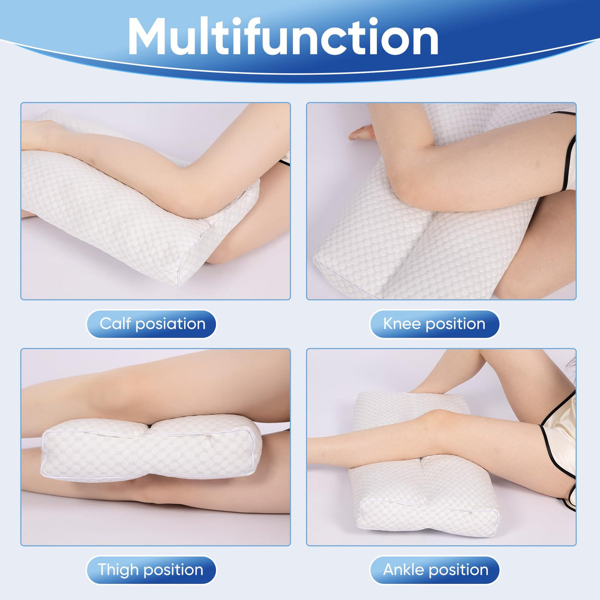 MINUPWELL knee pillow with seam stays in place during night turning