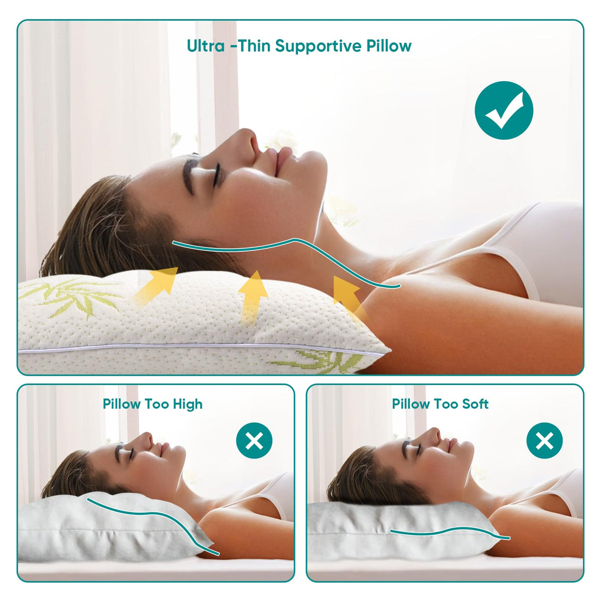 MINUPWELL machine-washable pillow for easy cleaning and freshness.
