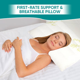 MINUPWELL 7D fiber fill pillow, soft yet supportive for all-night comfort.