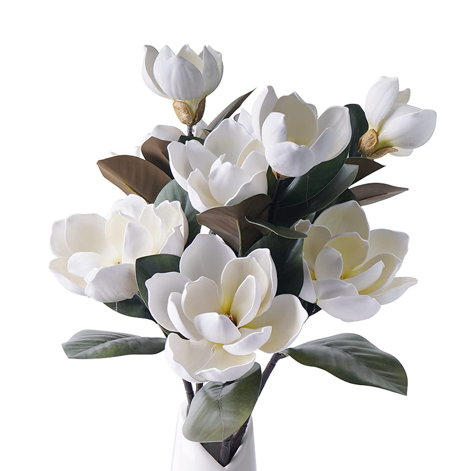 MINYULUA magnolia branch full bloom white enhances elegant centerpieces