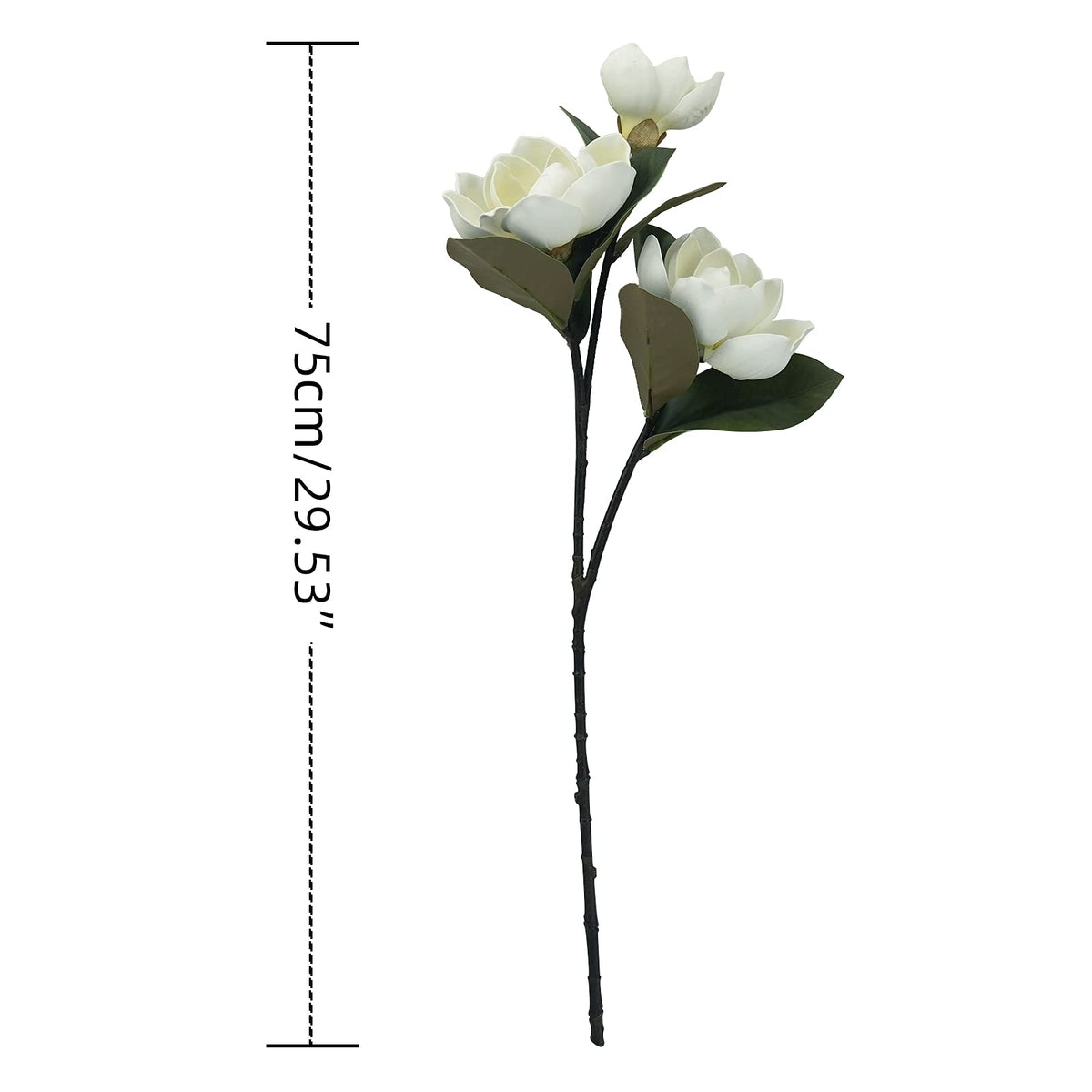 MINYULUA magnolia branch two heads offers realistic petals for refined decor