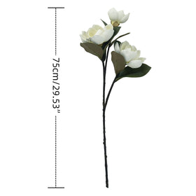 MINYULUA magnolia branch two heads offers realistic petals for refined decor