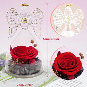 Miofula angel rose gift in glass is a thoughtful present for birthdays and anniversaries.