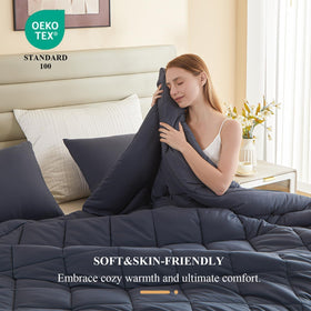 MIOTO 250gsm hollow fiber provides breathable year-round comfort.