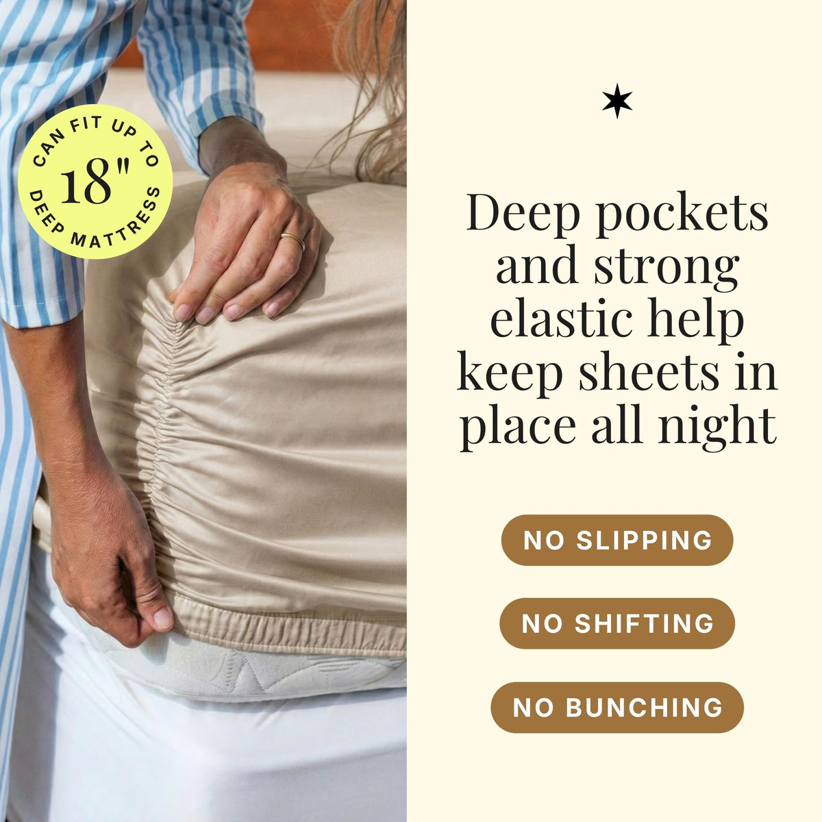 Miracle Made flat sheet and pillowcases arranged for coordinated styling.
