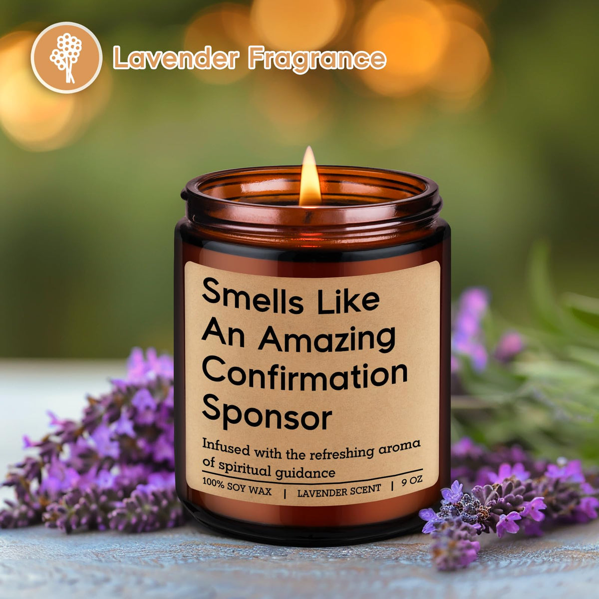 Miracu Candle lavender-scent: calming aroma that enhances reflection and peaceful moments.